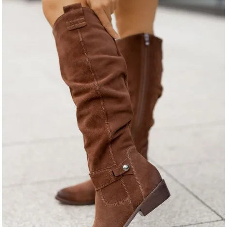 Eliotte | Elegant Suede Knee Boots for Autumn