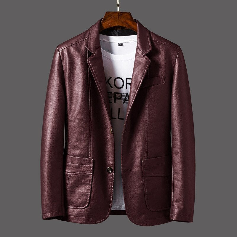 Justus | Stylish Solid Leather Jacket