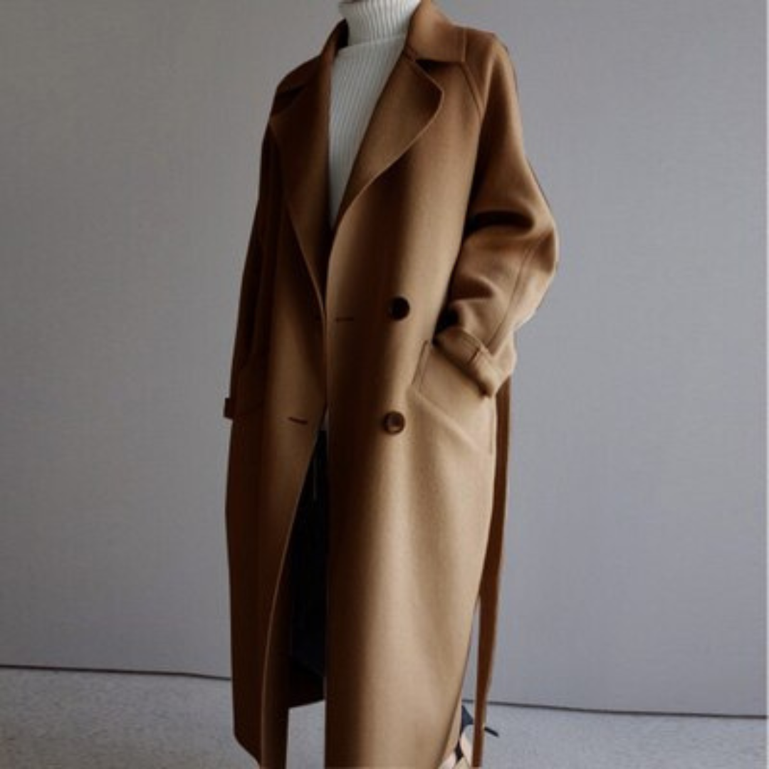 Niamh | Elegant Wool Maxi Jacket for Ladies