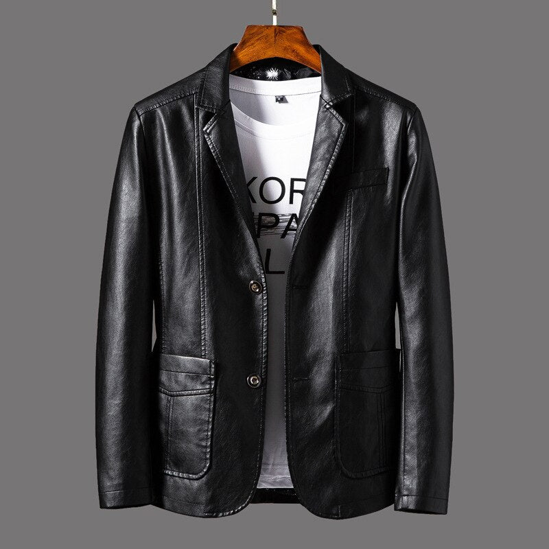 Justus | Stylish Solid Leather Jacket