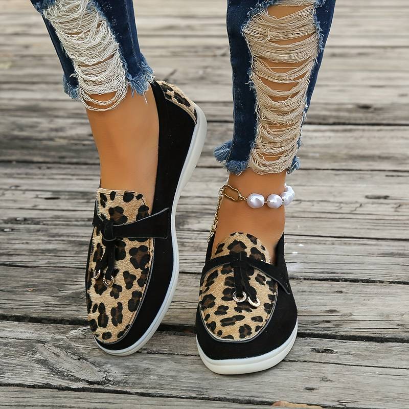 Hazel | Comfortable Orthopedic Women's Shoes With Leopard Print