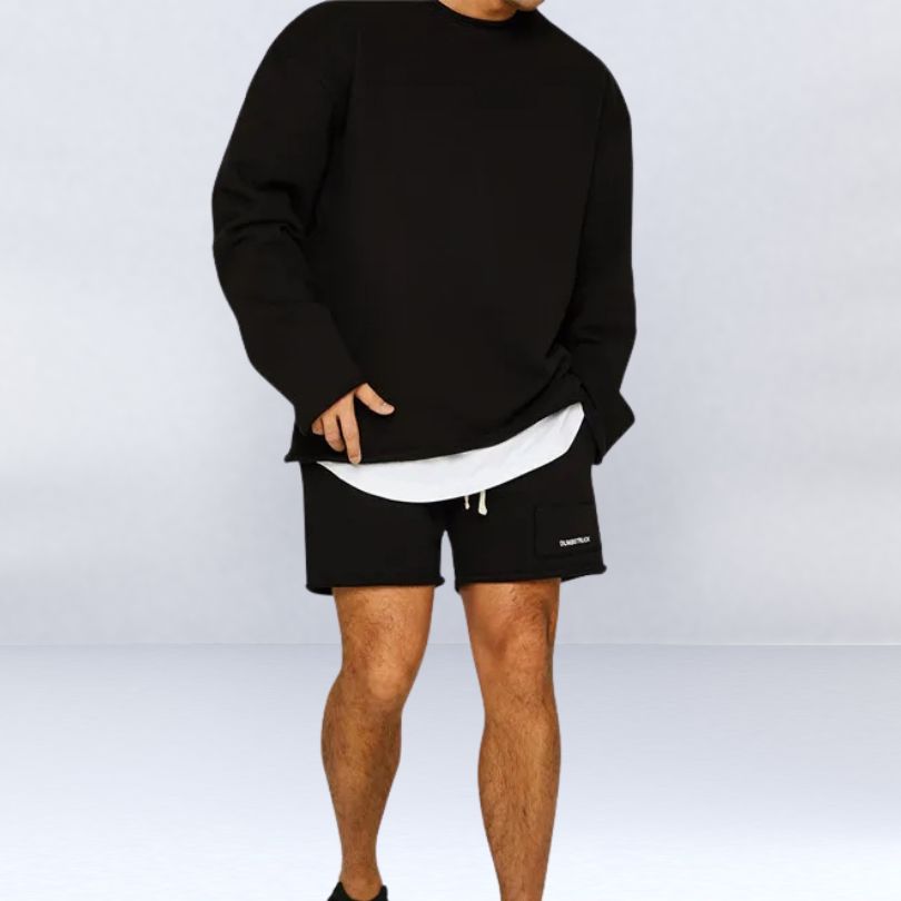 John | Relaxed Fit Sweatshirt Shorts Set