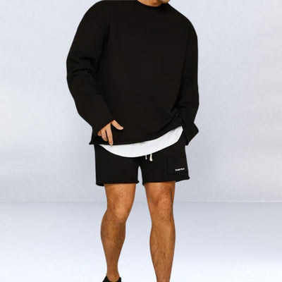 John | Relaxed Fit Sweatshirt Shorts Set