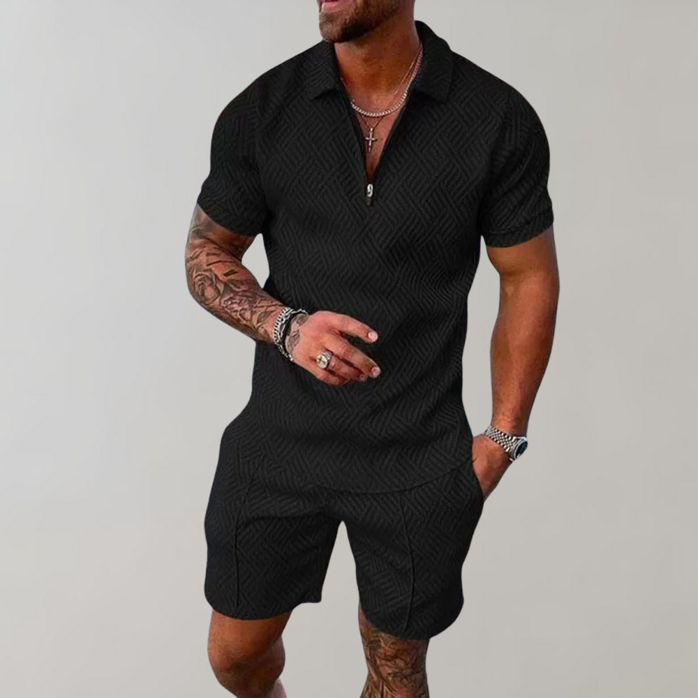 Lachlan | Zipper Polo Set