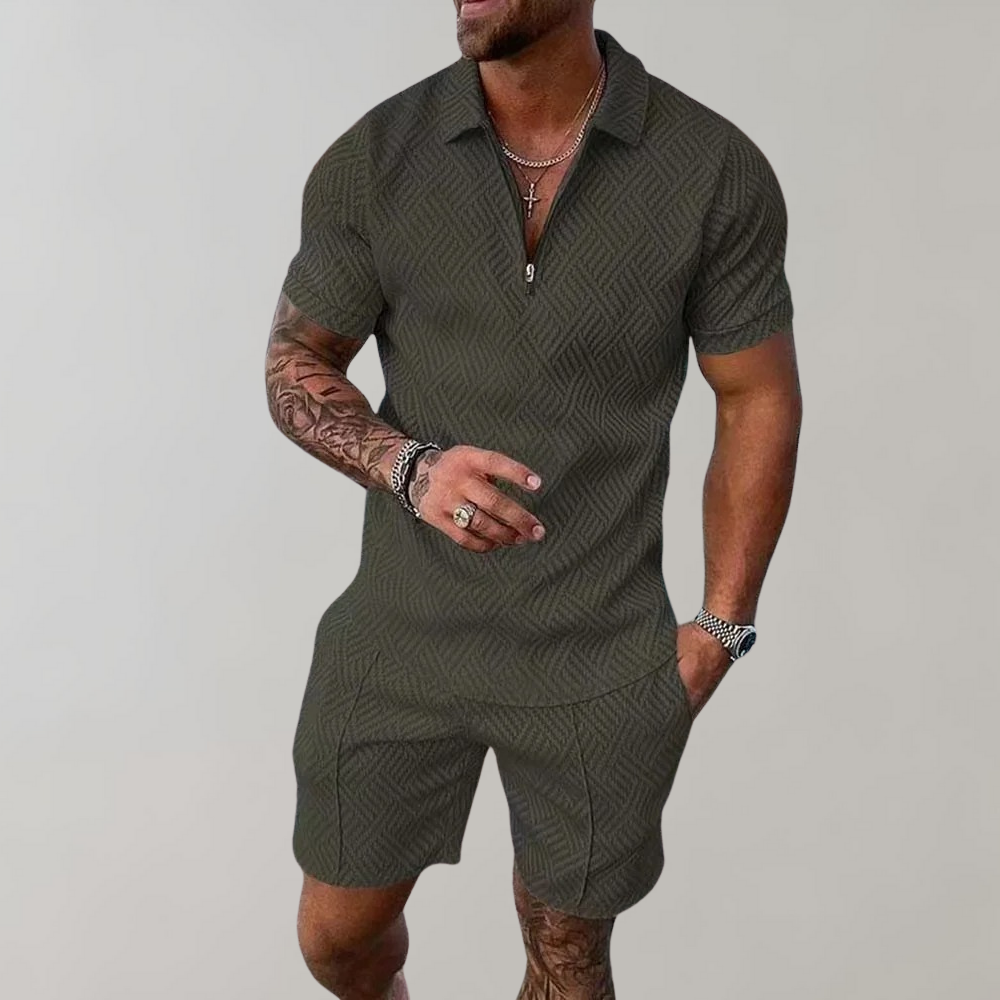 Lachlan | Zipper Polo Set