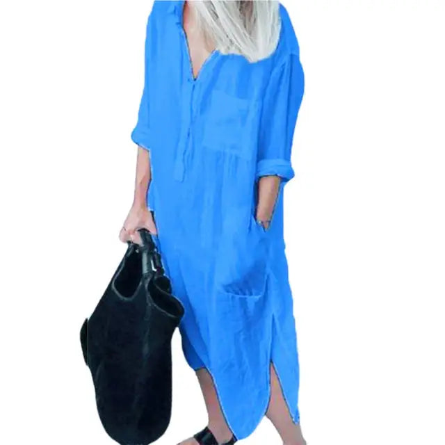 Bonnie | Comfortable Long Casual Dress (with pockets)