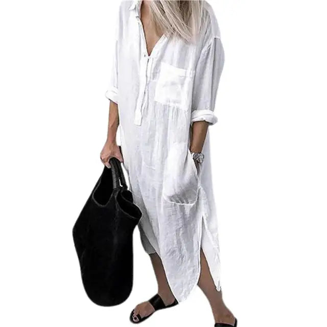 Bonnie | Comfortable Long Casual Dress (with pockets)
