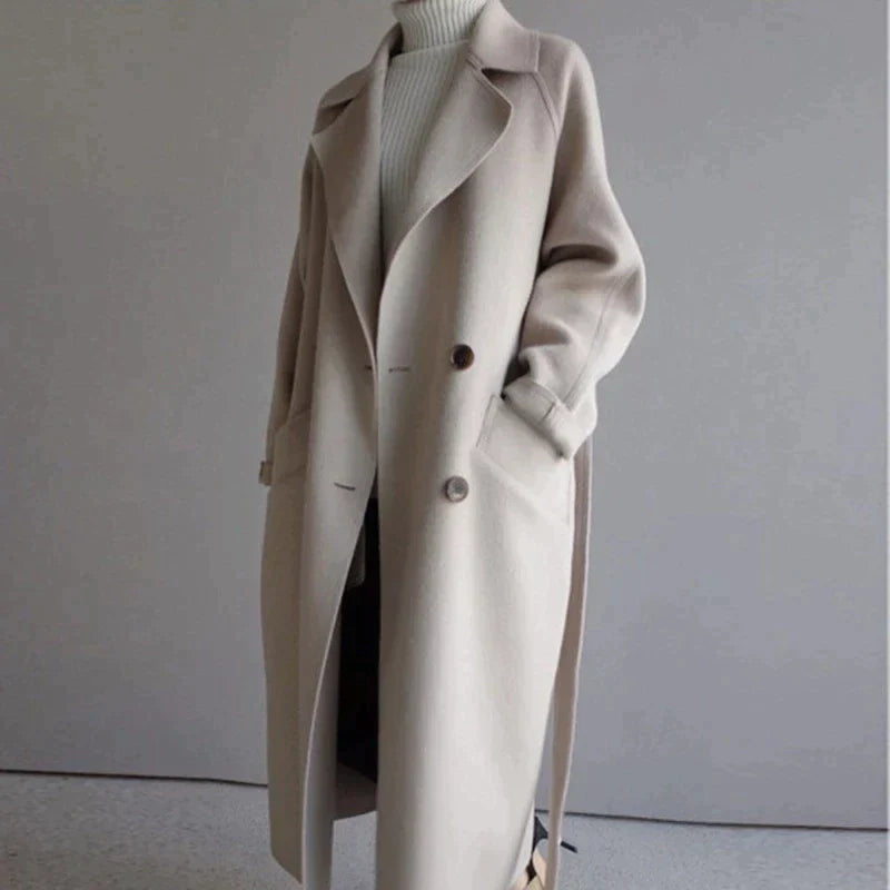 Sarah | Wool-Blend Long Coat