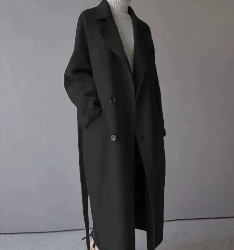 Sarah | Wool-Blend Long Coat