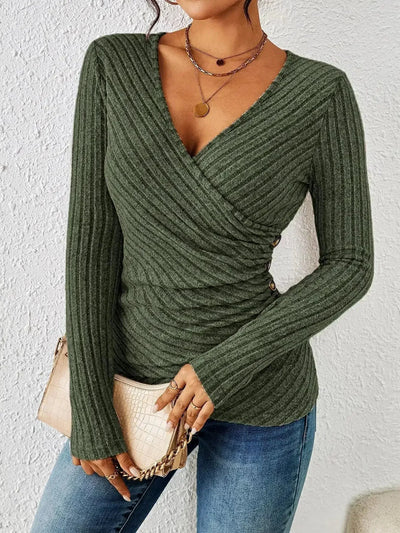 Solene | Long Sleeve Top V-Neck