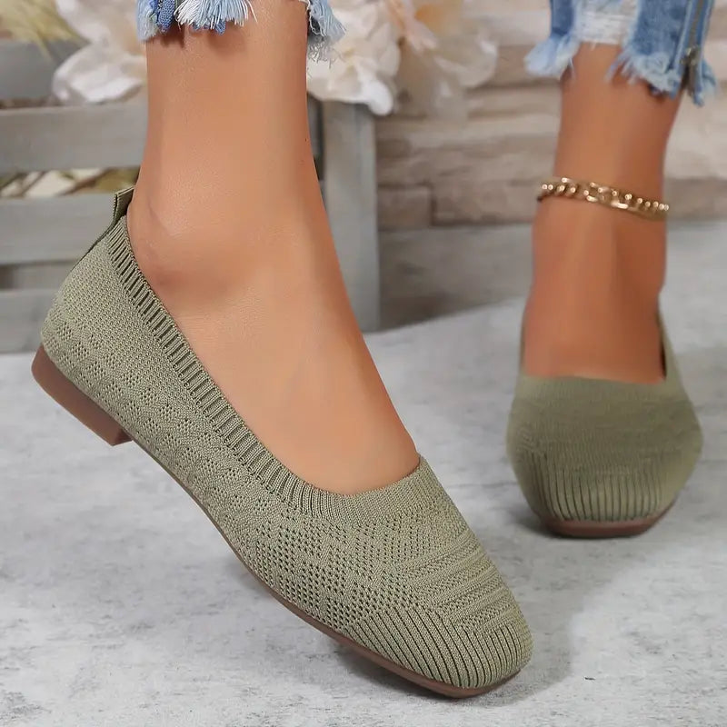 Freya | Breathable, Knitted Flat Women's Shoe with Foot Support