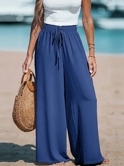 Rani | High-Waisted Drawstring Palazzo Pants