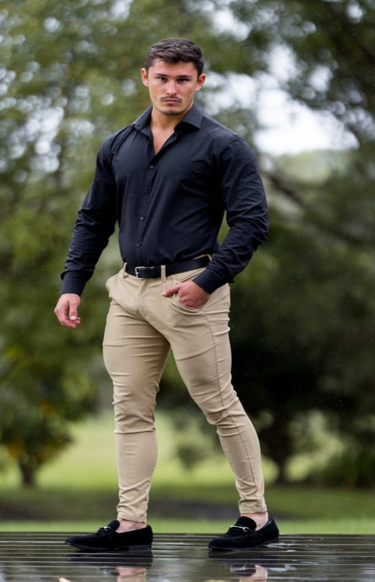 Teo Stylish Modern Beige Pants